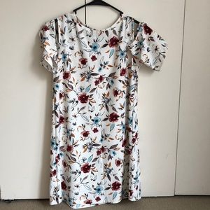 White floral Day Dress
